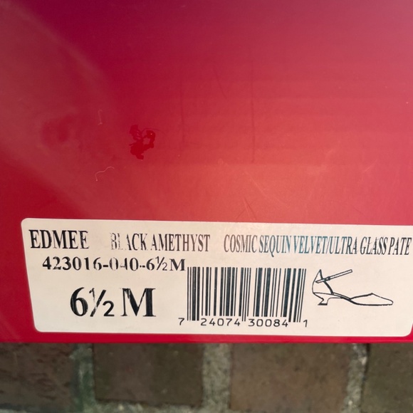 Velvet sequin kitten memory foam kitten heel - Picture 4 of 4